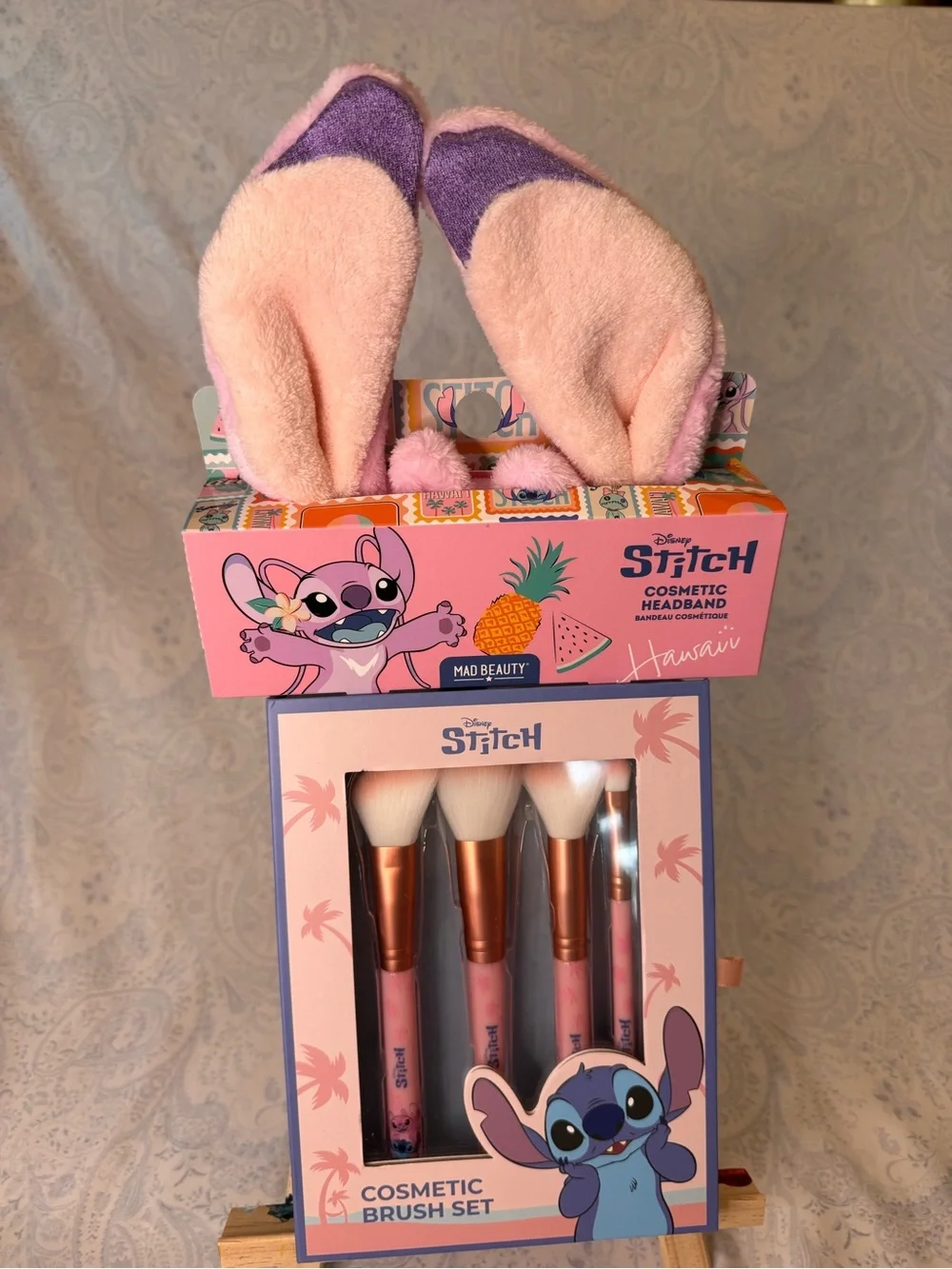 Disney Stitch and Angel Ultimate Makeup, Body Care & Cosmetic Bag Bundle